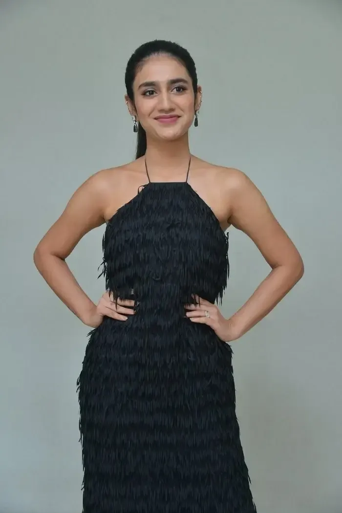 TELUGU ACTRESS PRIYA PRAKASH VARRIER IN SLEEVELESS BLACK GOWN 20